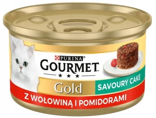Gourmet Gold Savoury cake mokra karma dla kota wołowina pomidory 85g