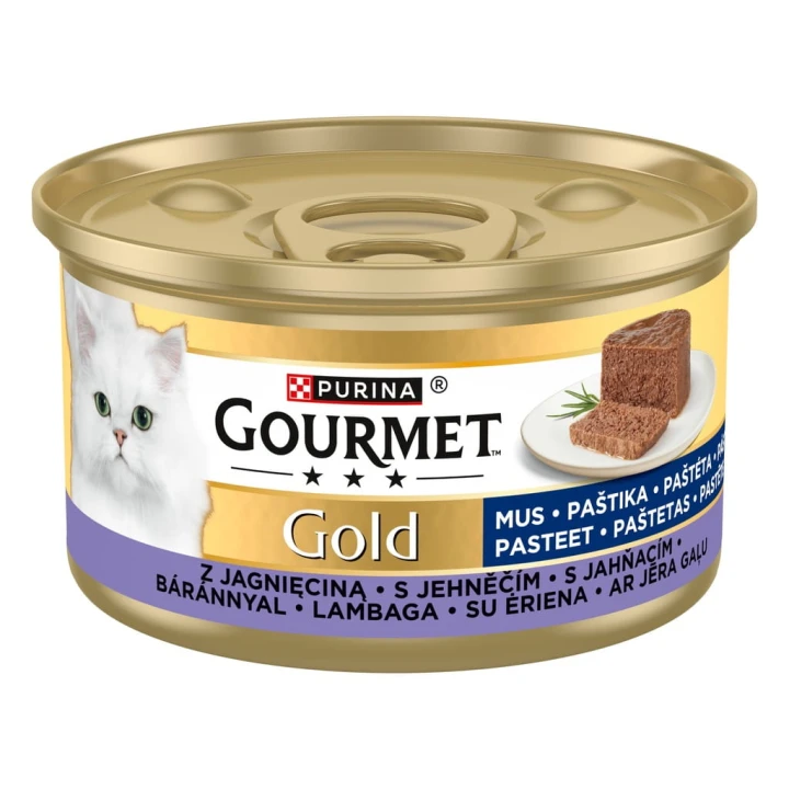 Gourmet Gold Karma mokra dla dorosłych kotów mus z jagnięciną 85 g