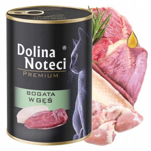 Karma dla kota Dolina Noteci bogata w gęś puszka 400g