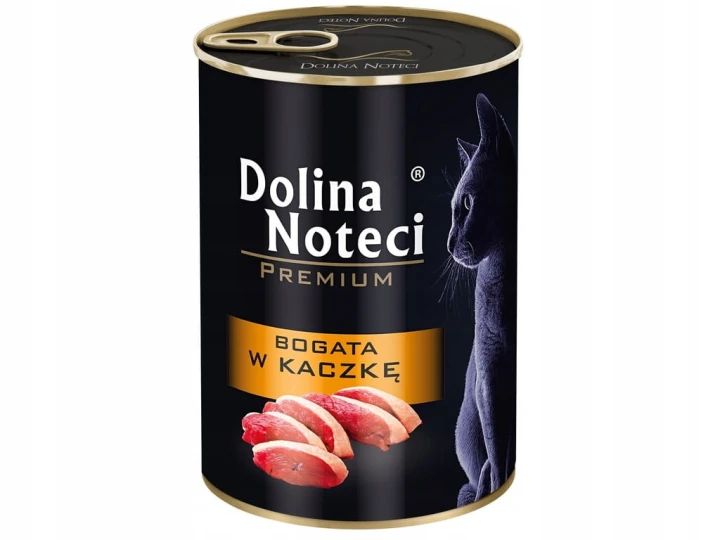 Mokra karma dla kota Dolina Noteci Premium kaczka 400 g