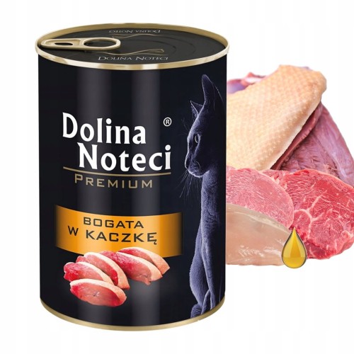Mokra karma dla kota Dolina Noteci Premium kaczka 400 g