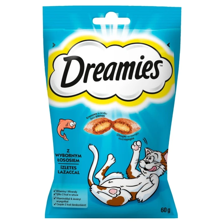 Dreamies Przysmak dla kota z łososiem 60g
