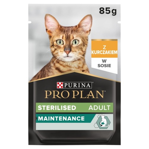 PRO PLAN Sterilised Maintenance Karma dla kotów z kurczakiem w sosie 85 g