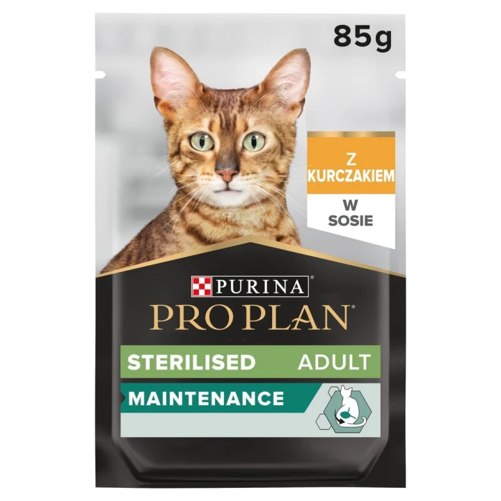 PRO PLAN Sterilised Maintenance Karma dla kotów z kurczakiem w sosie 85 g