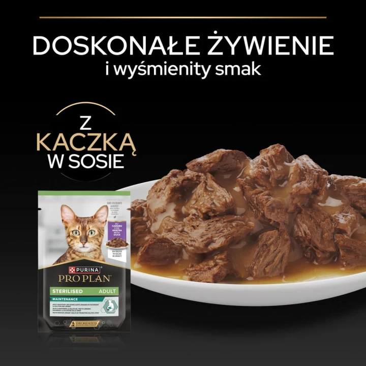 Pro Plan Sterilised Adult Maintenance karma mokra, kaczka w sosie 85 g