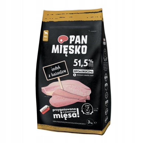 Karma dla psa Pan Mięsko indyk z bażantem 3kg