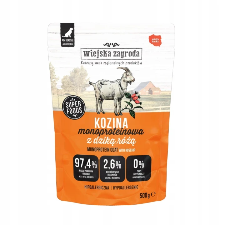 Wiejska Zagroda Kozina Monoproteinowa 500g mokra karma dla psa saszetka