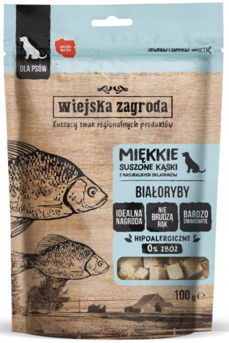 Wiejska Zagroda przysmak dla psa naturalne miękkie kąski białoryby 100 g
