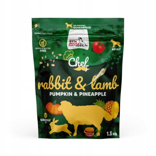 Karma sucha dla psa Syta Micha Chef - królik z jagnięciną bezzbożowa 1,5 kg