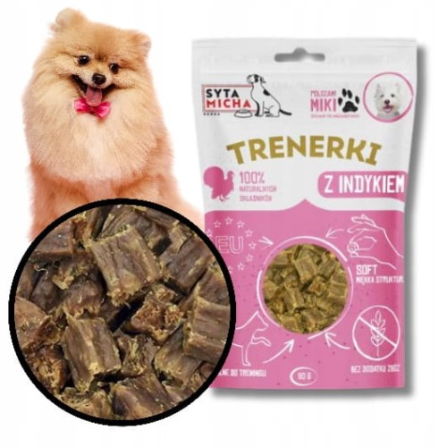 Syta Micha Trenerki z indykiem dla psa 80 g