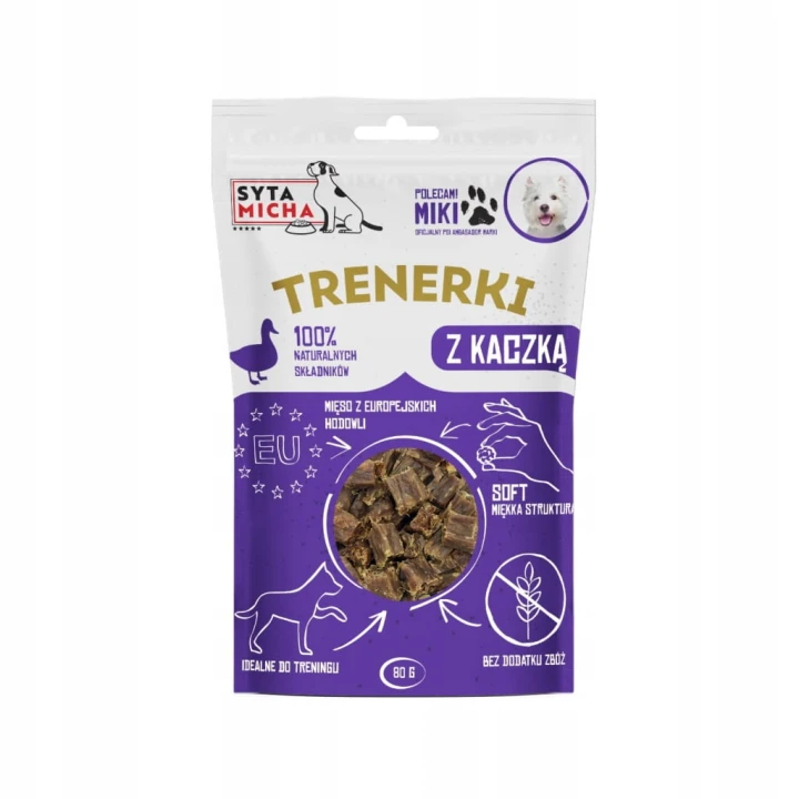 Syta Micha Trenerki z kaczką dla psa 80g
