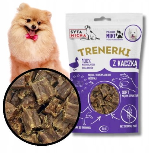 Syta Micha Trenerki z kaczką dla psa 80g