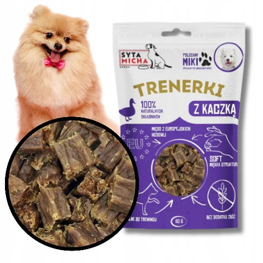 Syta Micha Trenerki z kaczką dla psa 80g