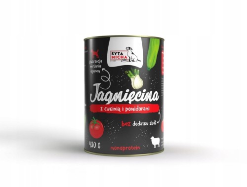 Syta Micha Karma mokra dla psa jagnięcina z cukinią i pomidorami 400g