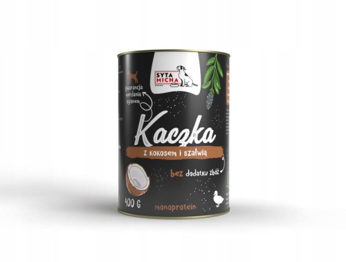 Syta Micha karma mono mokra kaczka z kokosem i szałwią 400 g