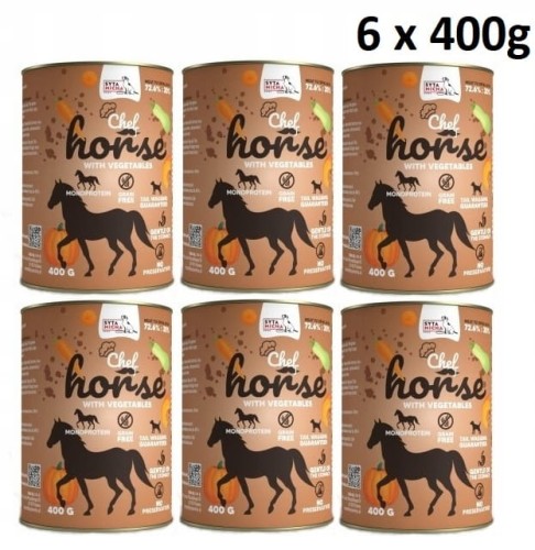 Syta Micha CHEF mokra karma dla psa konina z warzywami puszka 400g