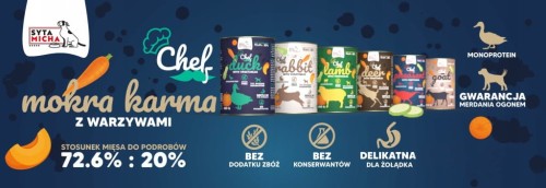 Syta Micha CHEF karma mokra dla psa Jagnięcina z warzywami 200g