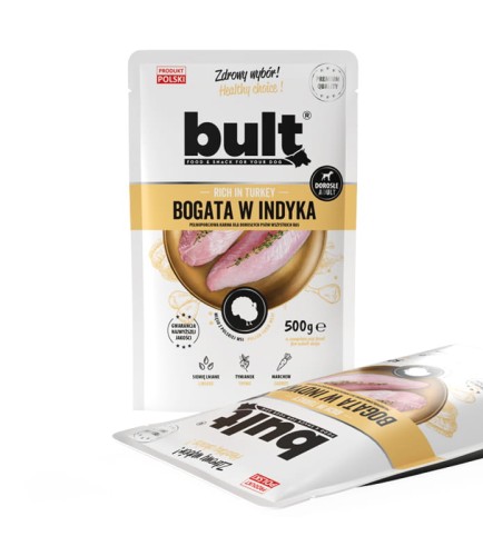 BULT karma mokra dla psa saszetka 500g indyk