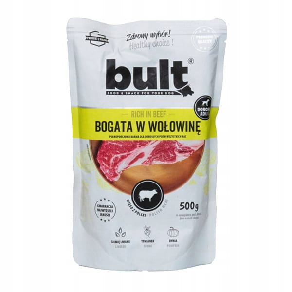 BULT karma mokra dla psa saszetka 500g wołowina