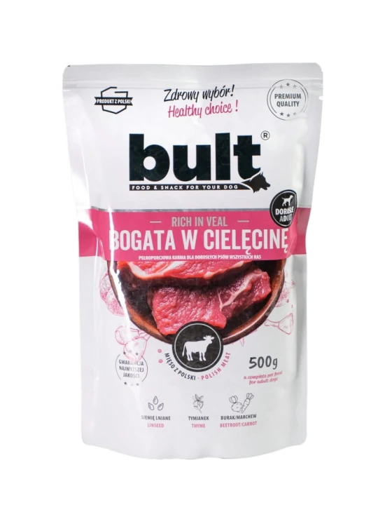 BULT karma mokra dla psa saszetka 500g cielęcina