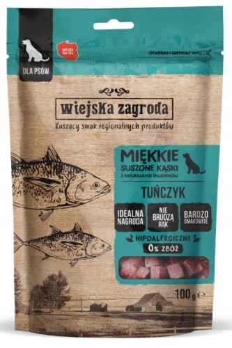 Wiejska Zagroda Przysmak dla psa Naturalne Miękkie KĄSKI TUŃCZYK 100g