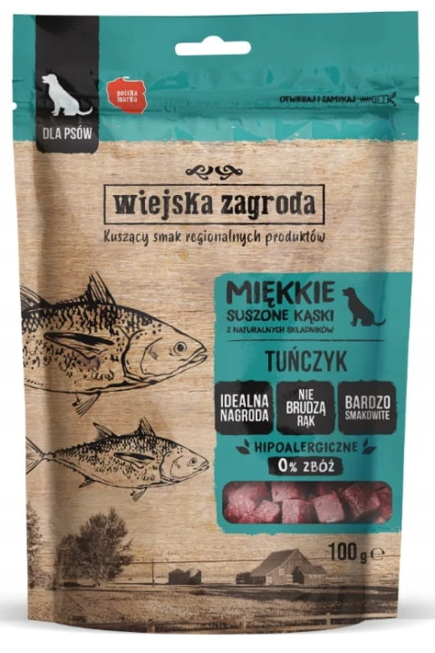 Wiejska Zagroda Przysmak dla psa Naturalne Miękkie KĄSKI TUŃCZYK 100g
