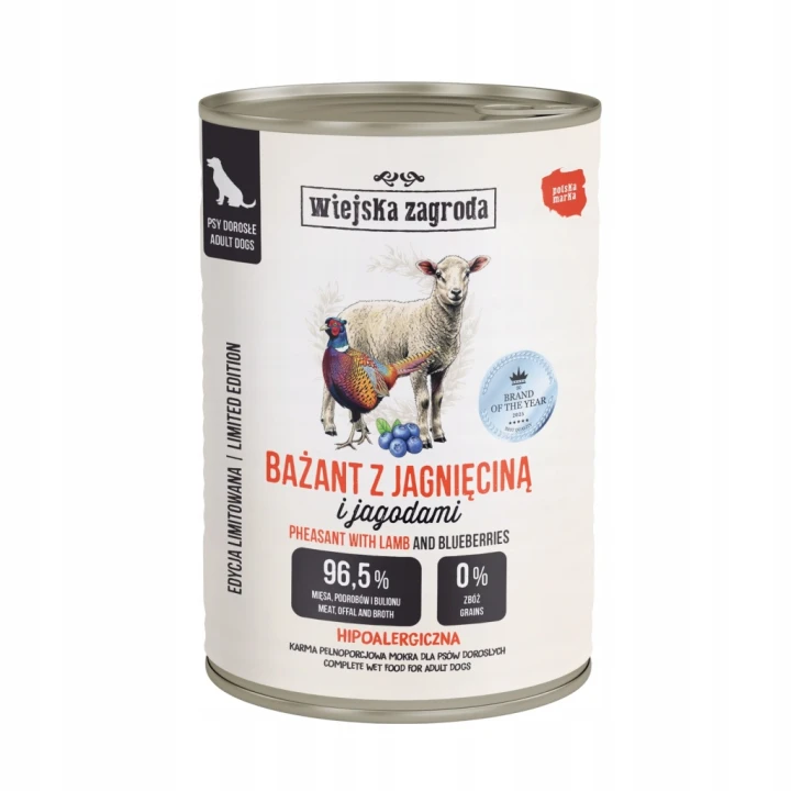 Wiejska Zagroda karma mokra bażant 380g