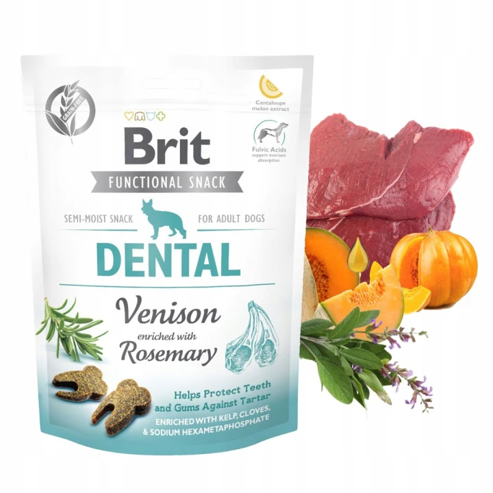 BRIT DENTAL przysmak funkcjonalny dla psa Dziczyzna z Rozmarynem 150g