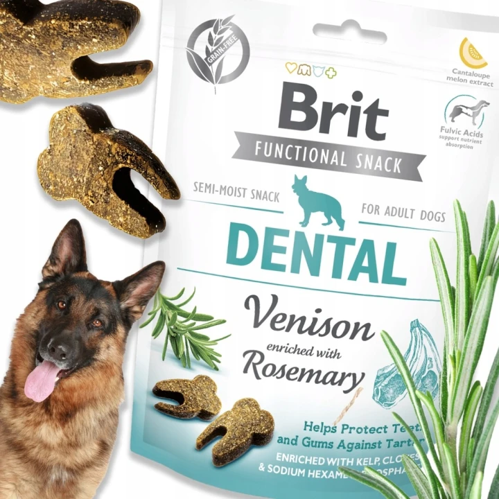 BRIT DENTAL przysmak funkcjonalny dla psa Dziczyzna z Rozmarynem 150g